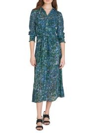 Veronica Beard Mirren Abstract Print Shirtdress at Nordstrom