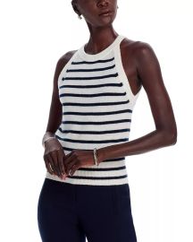 Veronica Beard Myrick Stripe Cashmere Sweater Tank at Bloomingdales