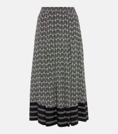 Veronica Beard Norris Silk Blend Midi Skirt at Mytheresa