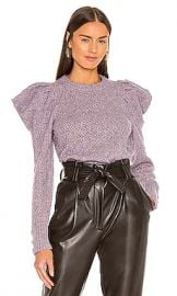 Veronica Beard Novah Crew Neck Sweater in Lilac from Revolve com at Revolve