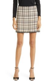 Veronica Beard Ohemia Plaid Tweed Miniskirt at Nordstrom