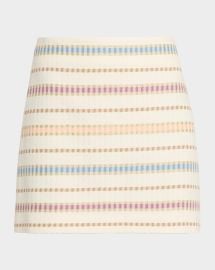 Veronica Beard Ohemia Stripe Mini Skirt at Neiman Marcus