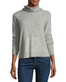 Veronica Beard Oliver Funnel-Neck Pullover Cashmere Sweater at Neiman Marcus