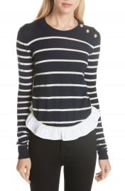 Veronica Beard Ollie Ruffle Hem Sweater   Nordstrom at Nordstrom