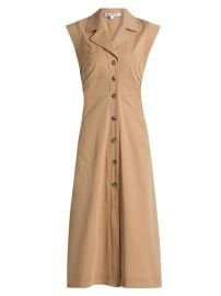 Veronica Beard Orla Cotton-Blend Midi-Shirtdress | Saks Fifth Avenue at Saks Fifth Avenue