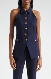 Veronica Beard Orlinda Sleeveless Vest in Navy at Nordstrom