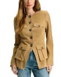 Veronica Beard Orrin Leather Cargo Jacket Bloomingdales at Bloomingdales