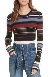 Veronica Beard Palmas Metallic Stripe Sweater   Nordstrom at Nordstrom