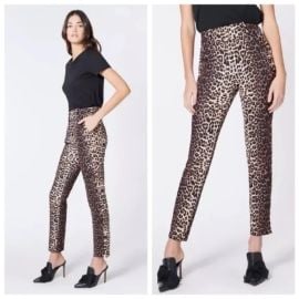 Veronica Beard Pants amp Jumpsuits Veronica Beard Lago Leopard Print Straight Trouser Poshmark at Poshmark