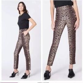 Veronica Beard Pants amp Jumpsuits Veronica Beard Leopard Print Straight Trouser Pants Size 6 Brown Black Animal Poshmark at Poshmark