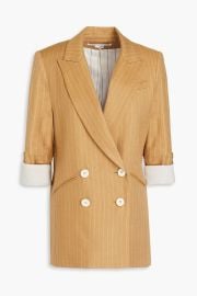 Veronica Beard Parineti pinstriped linen blend twill blazer at The Outnet