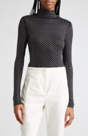 Veronica Beard Parke Embellished Turtleneck Top at Nordstrom