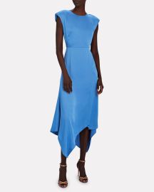 Veronica Beard Peony Padded Shoulder Handkerchief Dress reg at Intermix