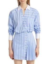 Veronica Beard Poppe Striped Shirtdress at Saks Off 5th