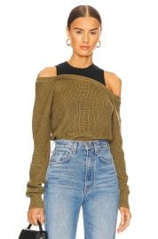 Veronica Beard Prescott Layered Off The Shoulder Sweater at Revolve