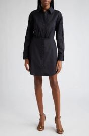 Veronica Beard Rae Button Long Sleeve Mini Shirtdress at Nordstrom