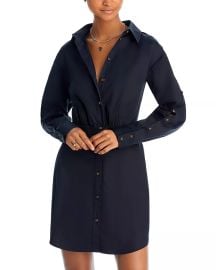 Veronica Beard Rae Button Long Sleeve Mini Shirtdress at Bloomingdales