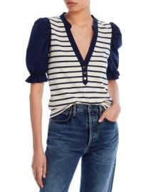 Veronica Beard Raegan Striped Top Bloomingdales at Bloomingdales