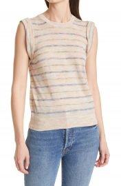 Veronica Beard Renly Stripe Sleeveless Sweater   Nordstrom at Nordstrom