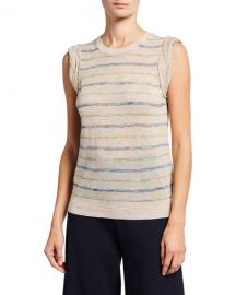 Veronica Beard Renly Striped Shell Top at Neiman Marcus