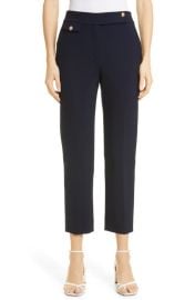Veronica Beard Renzo Crop Cotton Blend Trousers at Nordstrom
