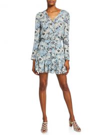 Veronica Beard Riggins Floral Button-Front Dress at Neiman Marcus