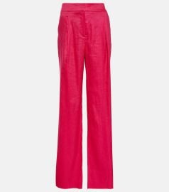 Veronica Beard Robinne wide leg linen blend pants at Mytheresa