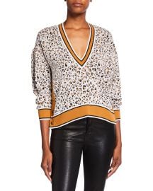 Veronica Beard Ronja Pullover Sweater with Button Detail at Neiman Marcus