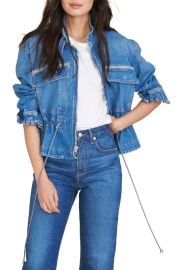 Veronica Beard Roz Peplum Denim Jacket at Nordstrom