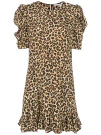 Veronica Beard Ruffled Hem Leopard Print Dress - Farfetch at Farfetch