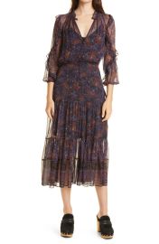 Veronica Beard Sabina Silk Midi Dress at Nordstrom