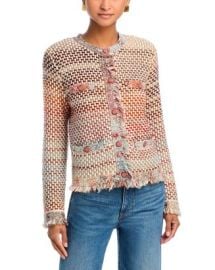 Veronica Beard Sariyah Fringe Knit Jacket Bloomingdales at Bloomingdales