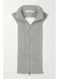 Veronica Beard Savoy Cable knit Dickey in Gray at Net a Porter