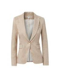 Veronica Beard Schoolboy Linen Dickey Blazer Size 10 Beige Jacket NWT 545 eBay at eBay