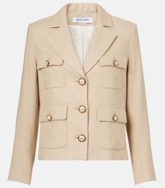 Veronica Beard Schuyler Flap Pocket Jacket in Stone Khaki at Mytheresa