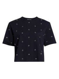 Veronica Beard Sebastian Studded Cotton Top at Saks Fifth Avenue