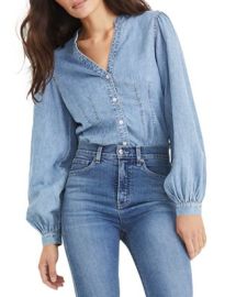 Veronica Beard Sedona Denim Blouse Bloomingdales at Bloomingdales