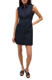 Veronica Beard Serina Sleeveless Denim Mini Shirtdress at Nordstrom