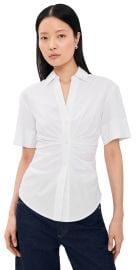 Veronica Beard Short Sleeve Devra Top White 4 at Shopbop