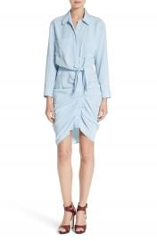 Veronica Beard Sierra Ruched Shirtdress at Nordstrom