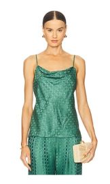 Veronica Beard Sola Top In Clover at Revolve