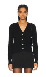 Veronica Beard Solene Cashmere Cardigan In Black at Revolve