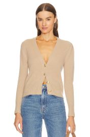 Veronica Beard Solene Cashmere Cardigan in Beige at Revolve