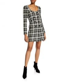 Veronica Beard Sondra Double-Breasted Plaid Dress at Neiman Marcus