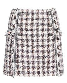 Veronica Beard Starck Houndstooth Tweed Mini Skirt at Intermix