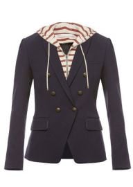 Veronica Beard Striped Captain Jacket at Elizabeth Charles