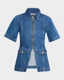 Veronica Beard Sully Short Sleeve Denim Jacket at Neiman Marcus