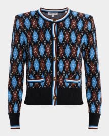 Veronica Beard Sylvane Argyle Cardigan at Neiman Marcus