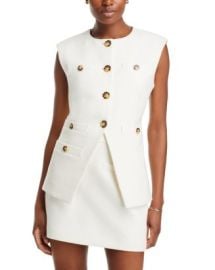 Veronica Beard Tamara Collarless Button Up Vest Bloomingdales at Bloomingdales