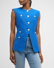 Veronica Beard Tamara Tweed Vest at Neiman Marcus